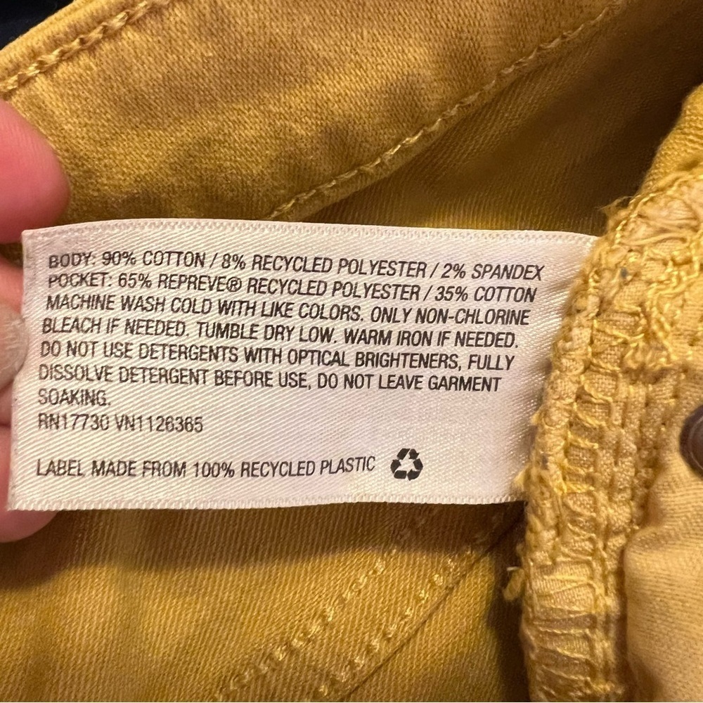 Universal Thread Cut Off Jean Shorts Mustard Yellow 2/26 - Picture 11 of 11